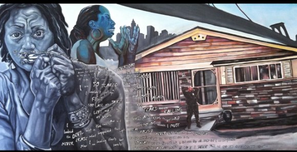 "Unzip" - Oil on Stretched Canvas, 3' x 6'